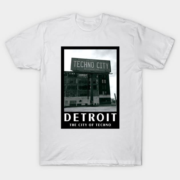 Detroit - The City of Techno T-Shirt by Ferrazi